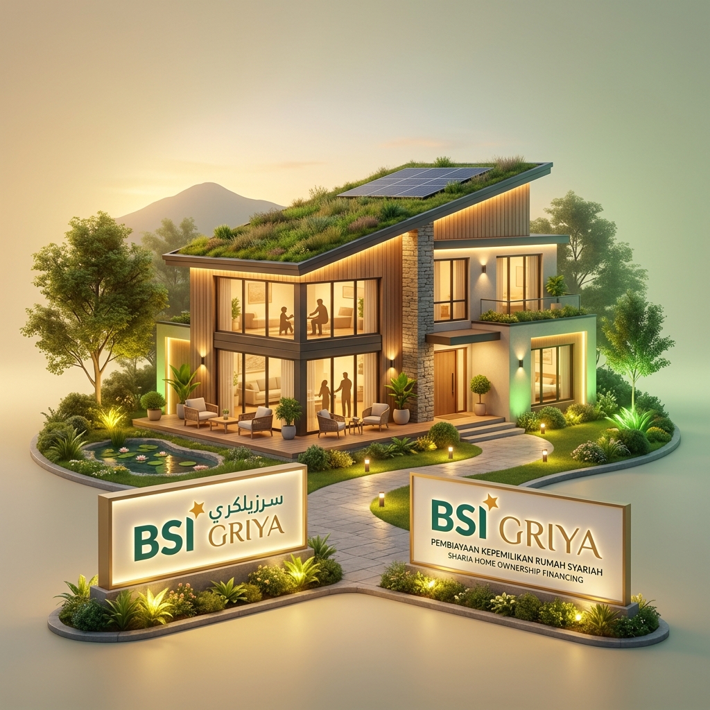 Ilustrasi Rumah Hunian Idaman KPR BSI Griya Syariah dan BSI Hasanah Card Syariah